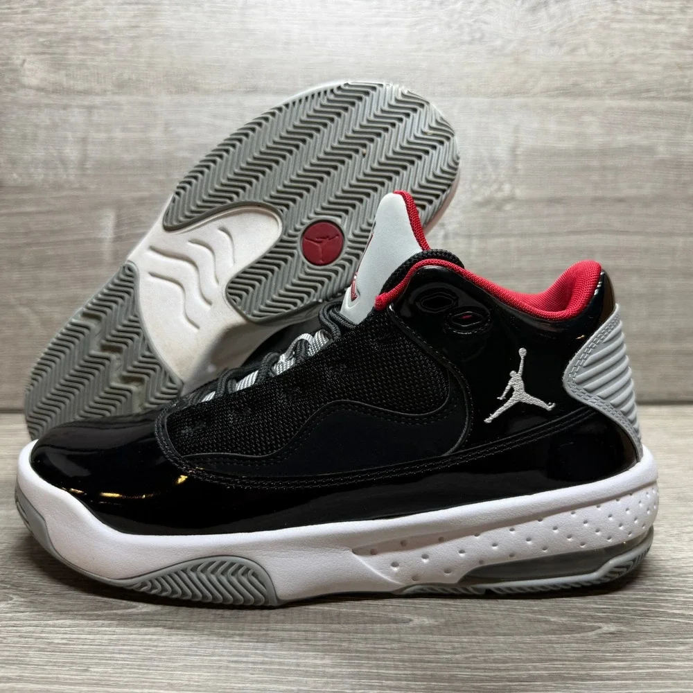 Jordan Max Aura 2 Black Cement Sneakers Shoes GS 6.5Y Women's 8 CN8094-006
